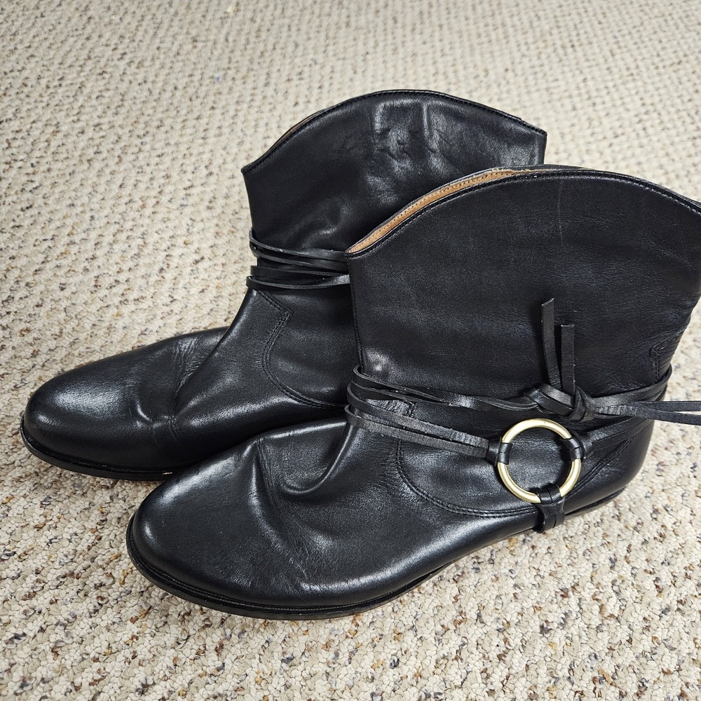 Corso Como Ankle Boots Womens Size 9.5 M Black Leather